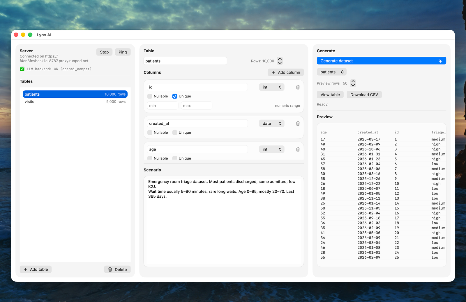 Lynx AI product screenshot